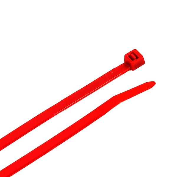 Forney Cable Tie, 8 in L, 2 in Max Bundle Dia., Red, Nylon 6/6, 50 lb Strength, 100 PK 62017 - main